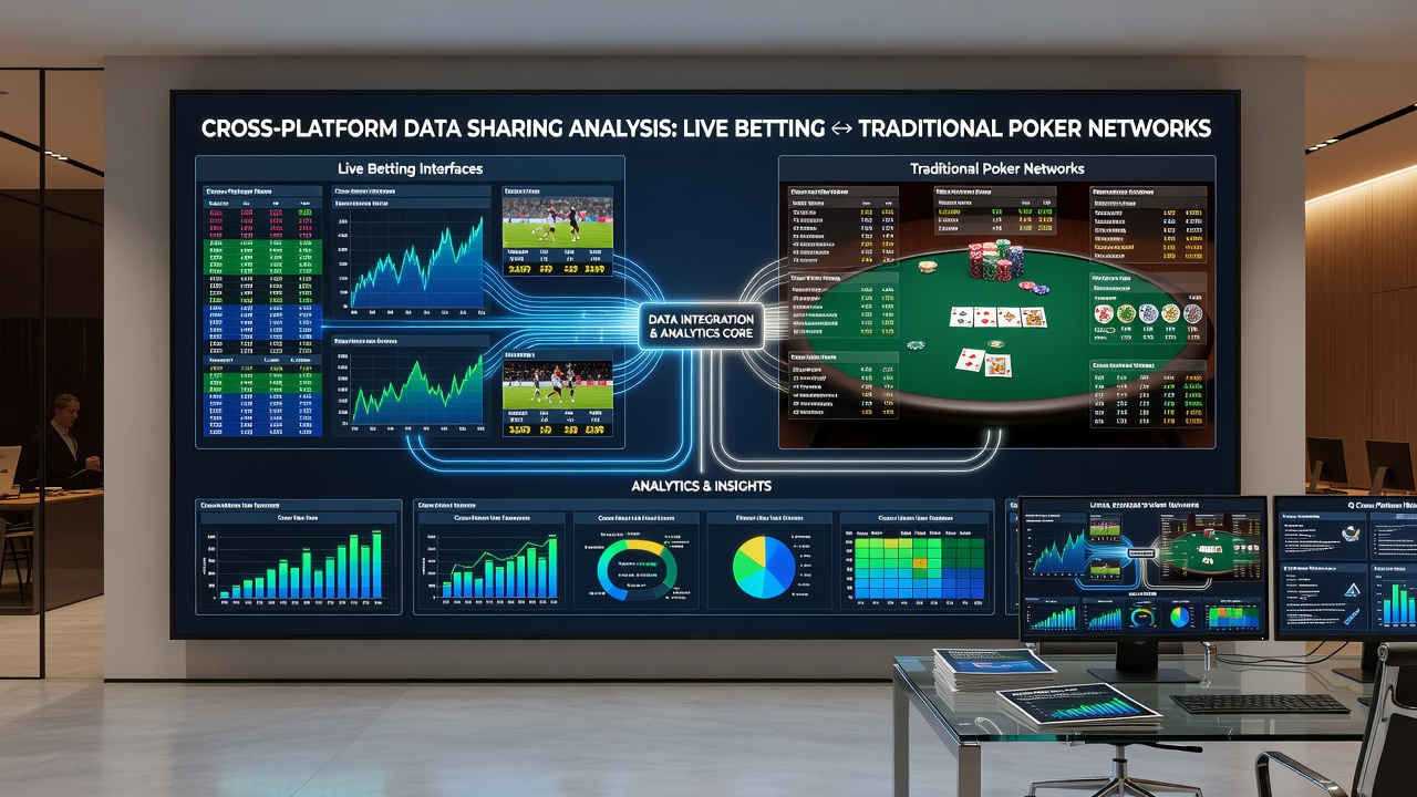 Screenshot of integrated analytics dashboard displaying poker and live betting metrics side by side