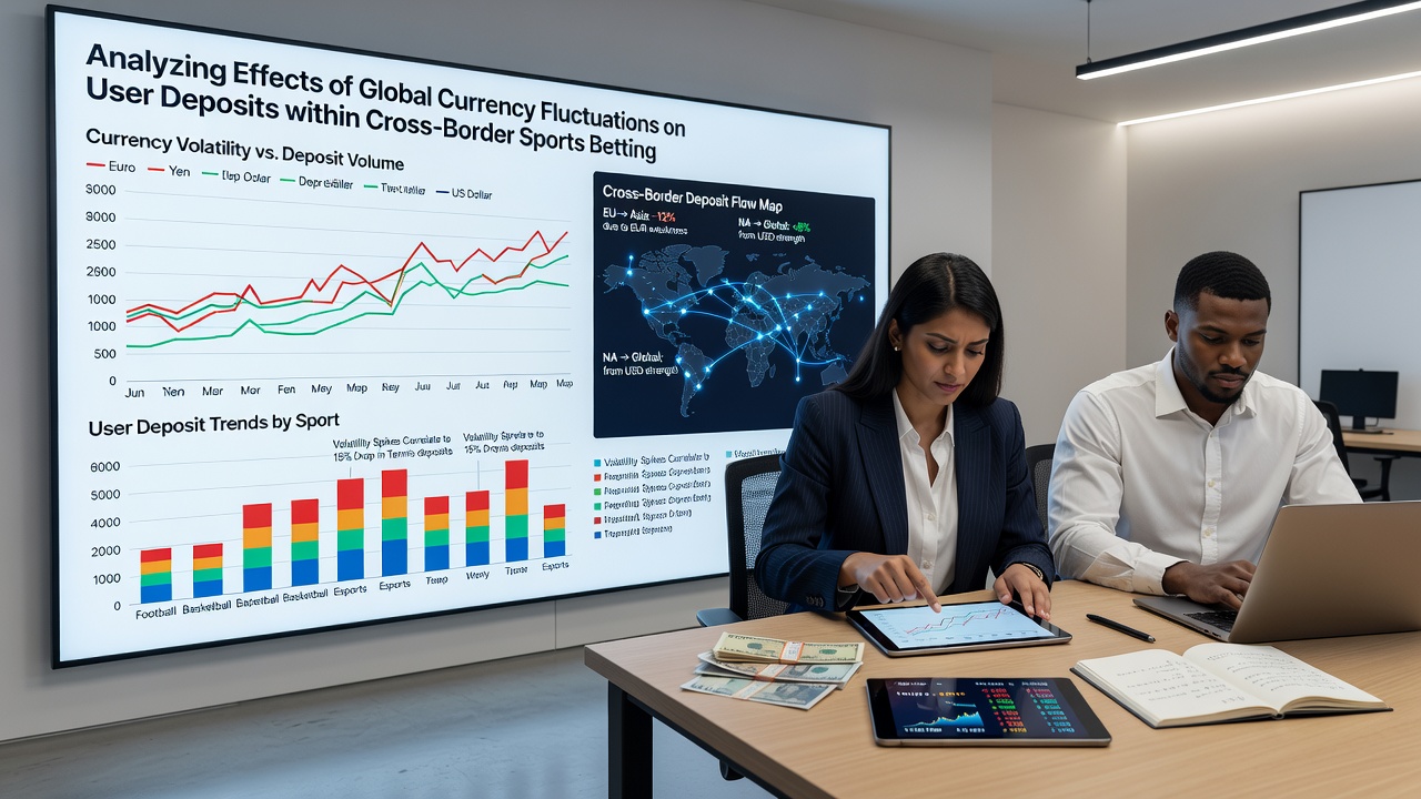 Mobile app screens showing currency conversion and deposit confirmation for international sports prediction users