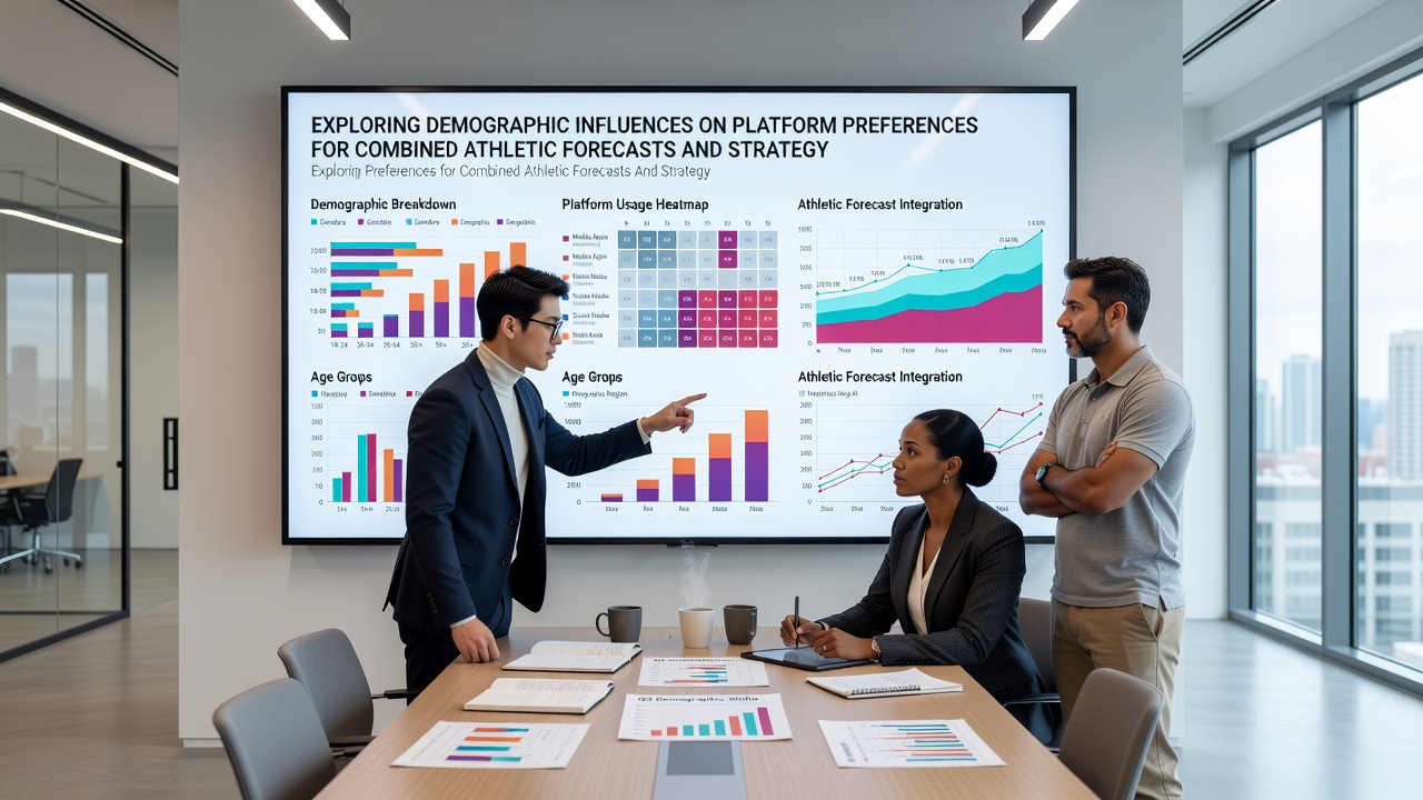 User interface examples of blended athletic forecast and card game platforms segmented by demographic groups