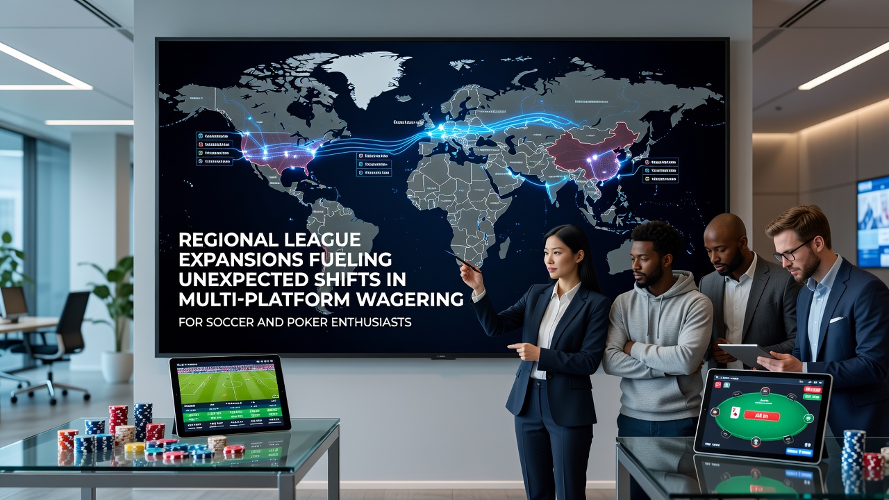 Regional soccer leagues expanding across multiple continents with fans engaging on mobile betting platforms that also host poker events
